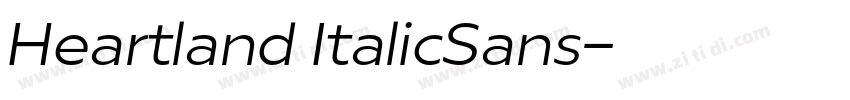 Heartland ItalicSans字体转换